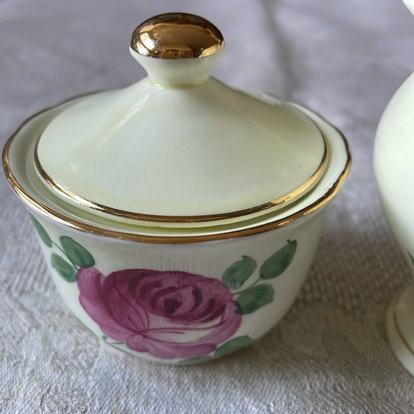 Royal Stuart Spencer Stevenson Bone China Creamer Pitcher & sugar bowl England - Picture 3 of 7